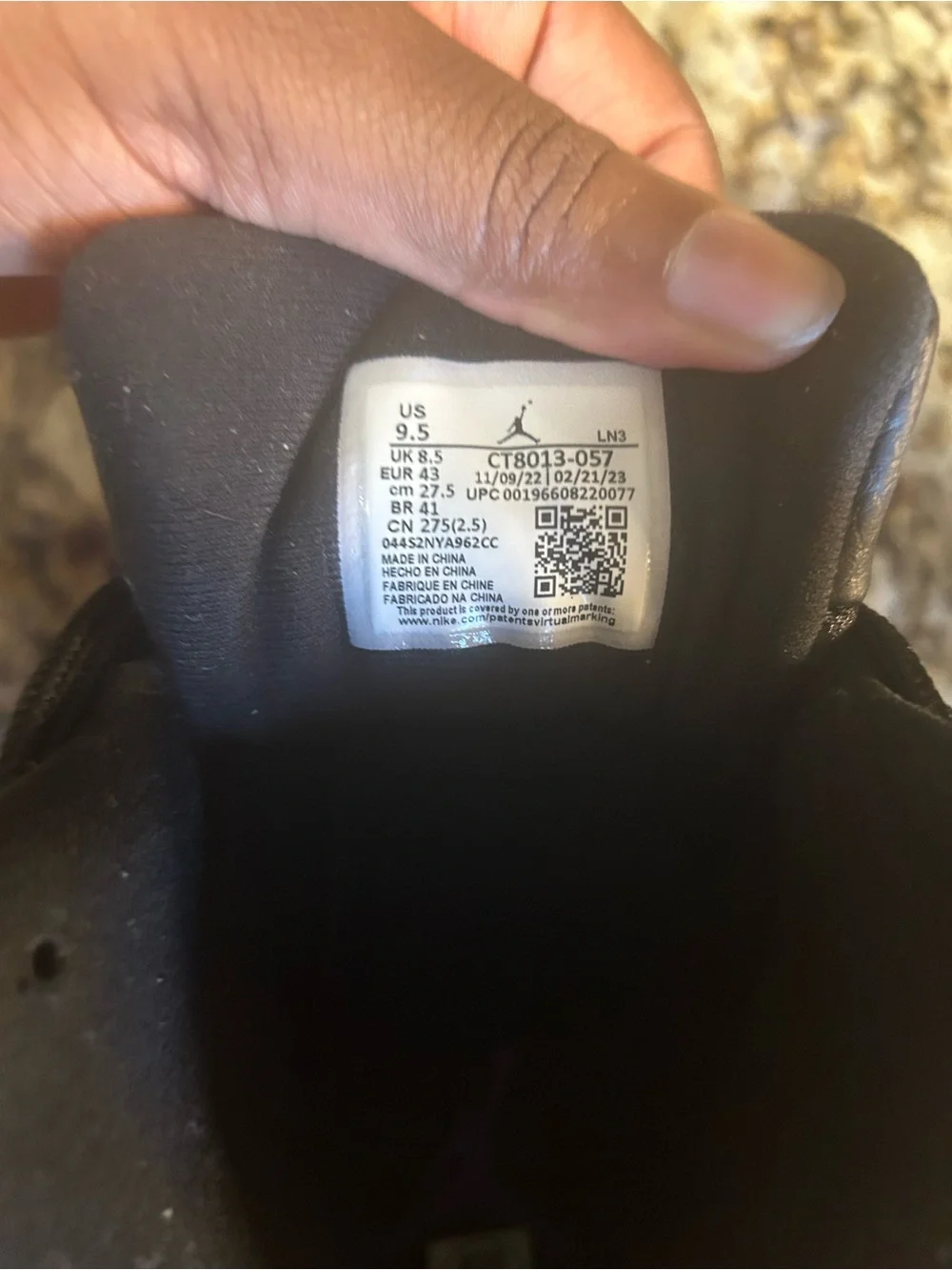 Jordan retro sneaker